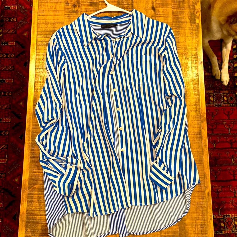 One pocket striped resort shirt